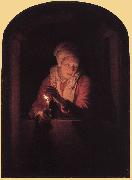 DOU, Gerrit Old Woman with a Candle  df oil on canvas